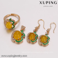 64138 Xuping temperamental yellow opal new arrival top quality 18k gold jewelry set for women